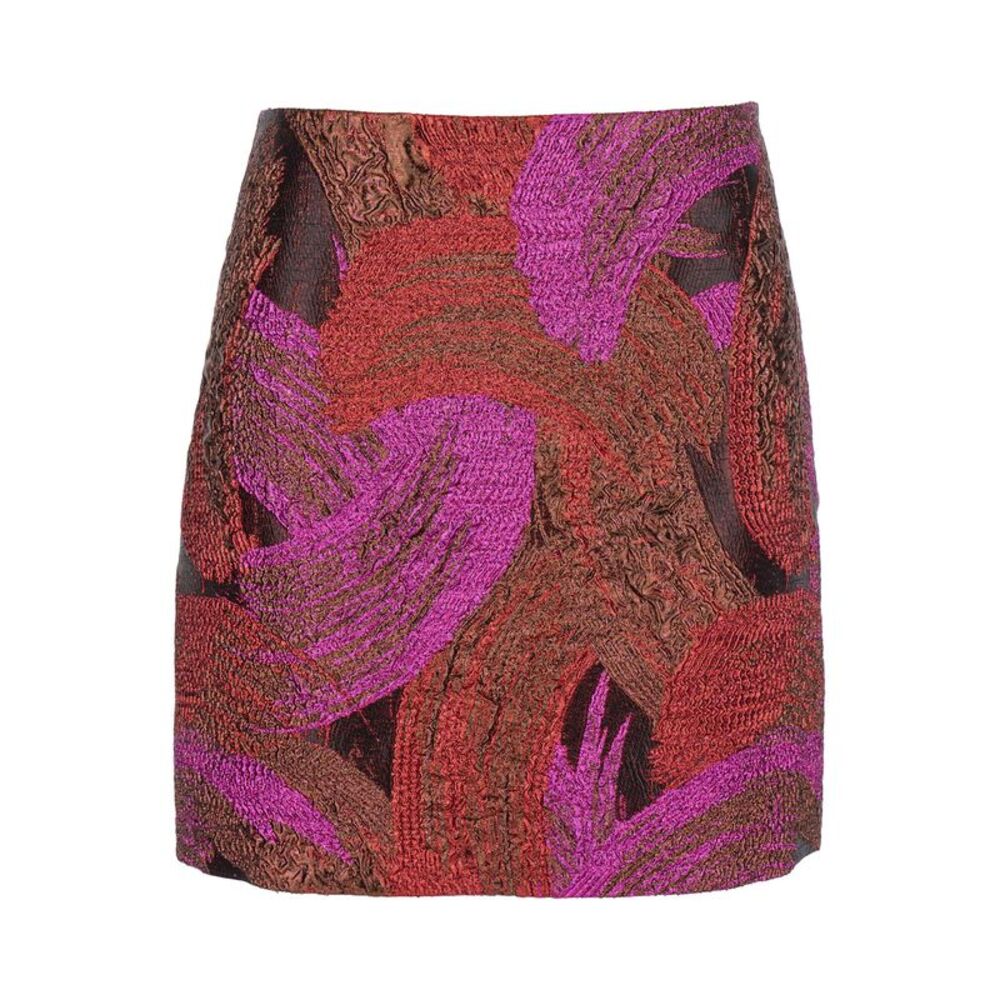 Plain Women Broccato Lurex Skirt